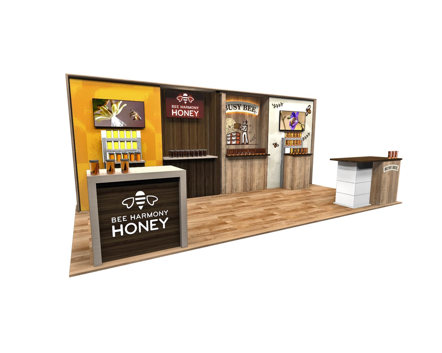 Bee Harmony custom trade show display