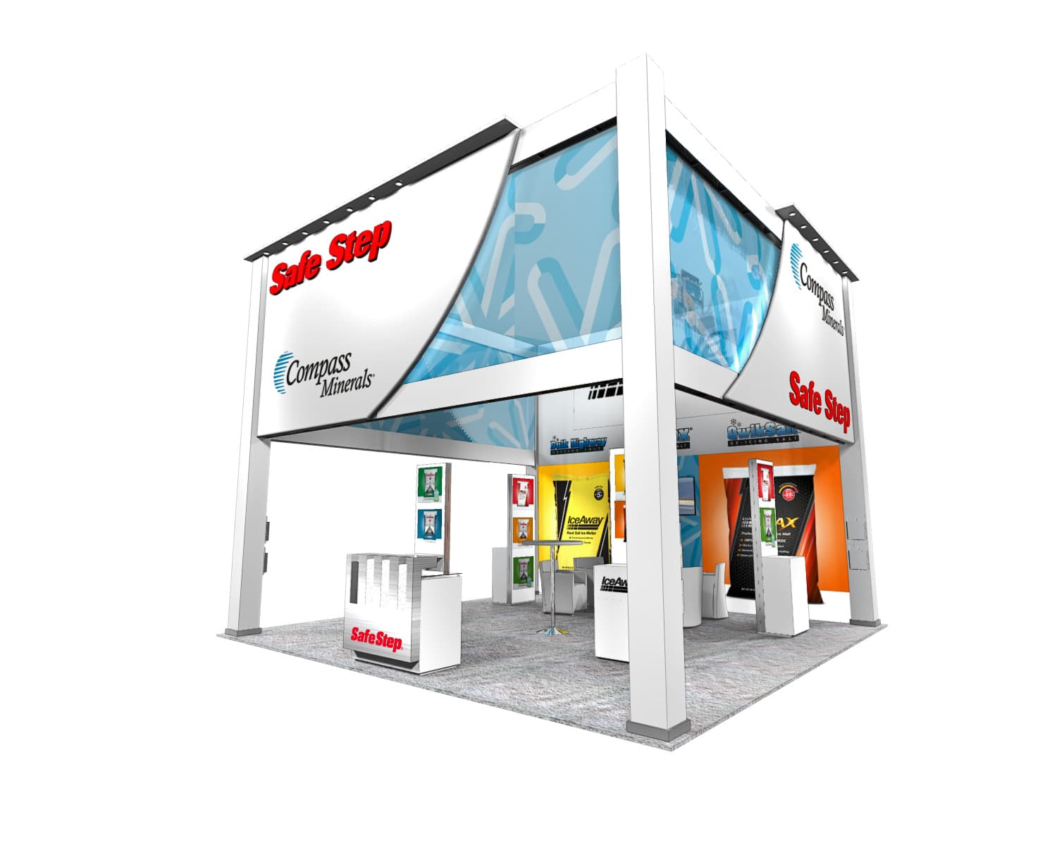 Compass custom trade show display