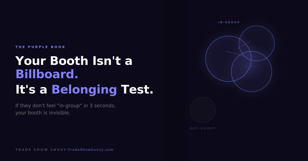Your Booth Isn't a Billboard. It's a Belonging Test.
